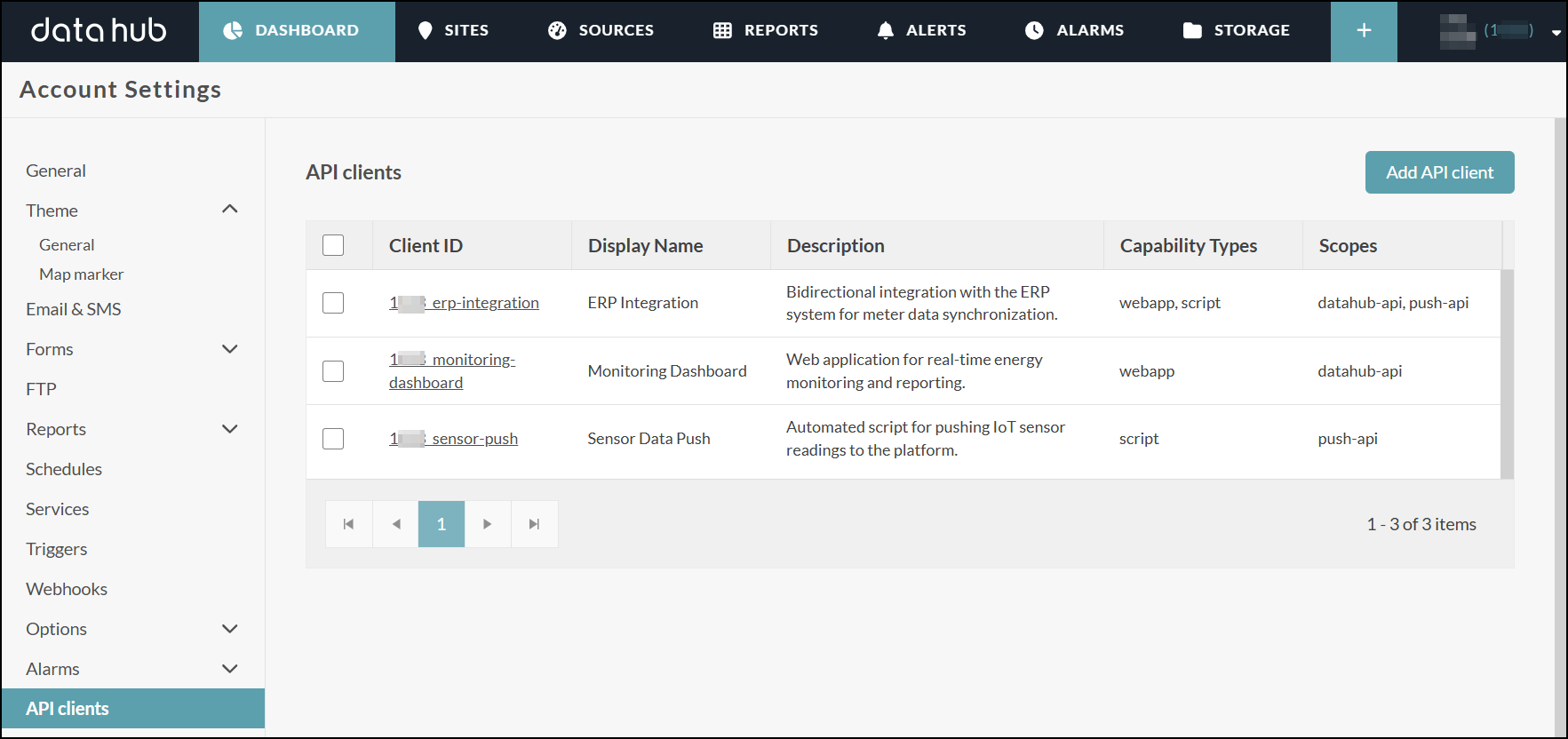 API clients list